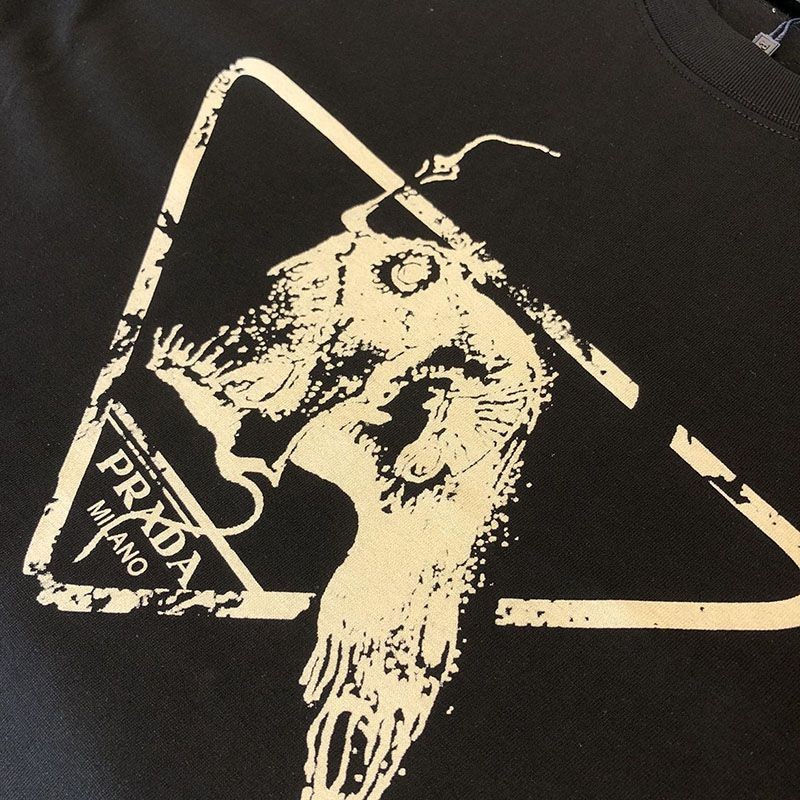 稀少プラダ コピー ロゴ コットンTシャツ pup96231